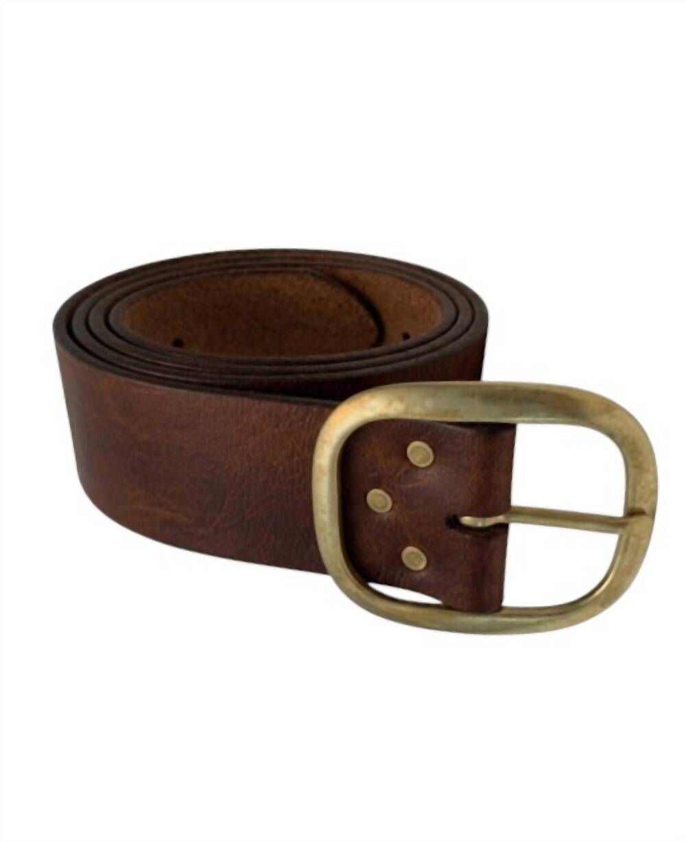 NEW DE PALMA women's clasico belt in bark/brass